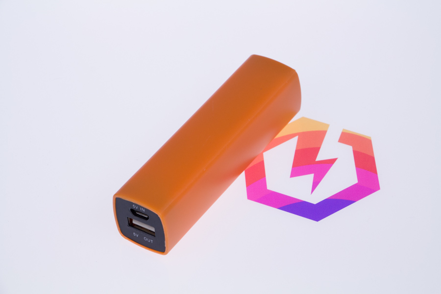 Pomarańczowy promocyjny powerbank 2000mah do nadruku logo